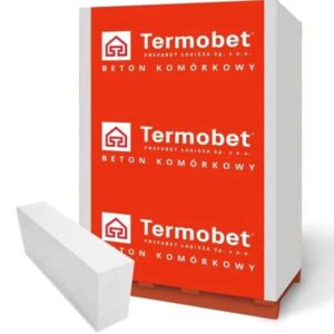 Bloczek z betonu komórkowego Termobet 12x23,9x59 cm klasa 500 (ściana działowa)
